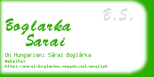 boglarka sarai business card